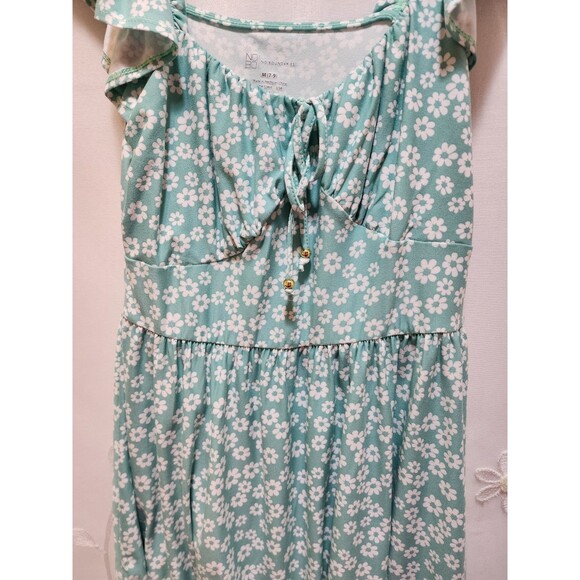 No Boundaries Girls Medium 7-9 Mint Green Dress Babydoll Floral Cottage Prairie - Picture 6 of 16